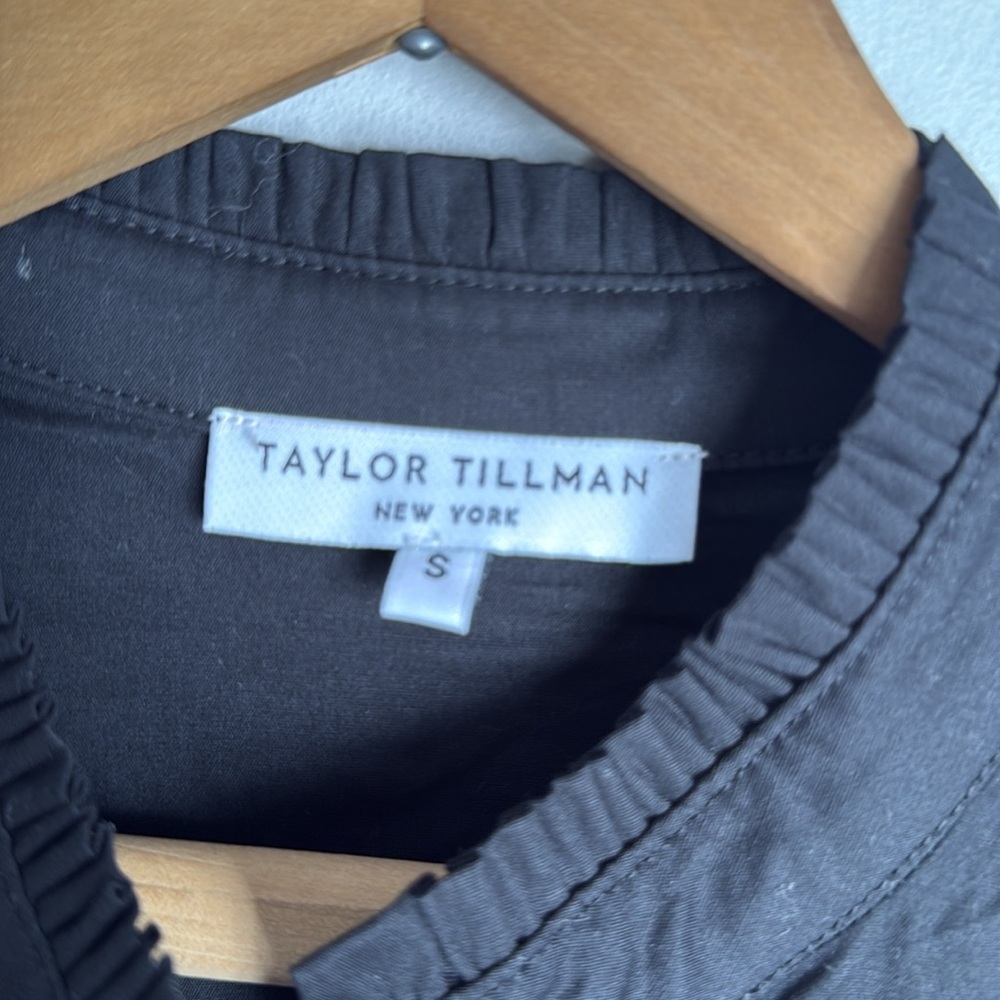 NEW Taylor Tillman Liza Ruffle poplin cotton dress Small - Picture 6 of 12